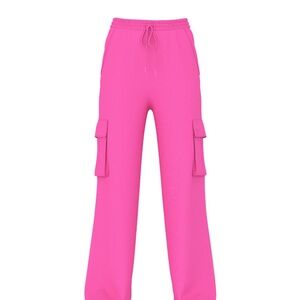 PINK Victoria's Secret Bright Pink Cargo Joggers